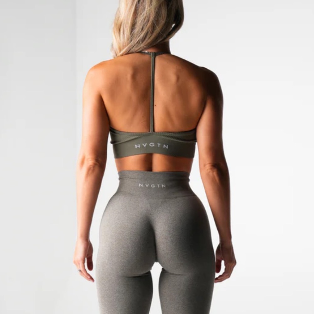 NVGTN Khaki Green Wander Seamless Bra